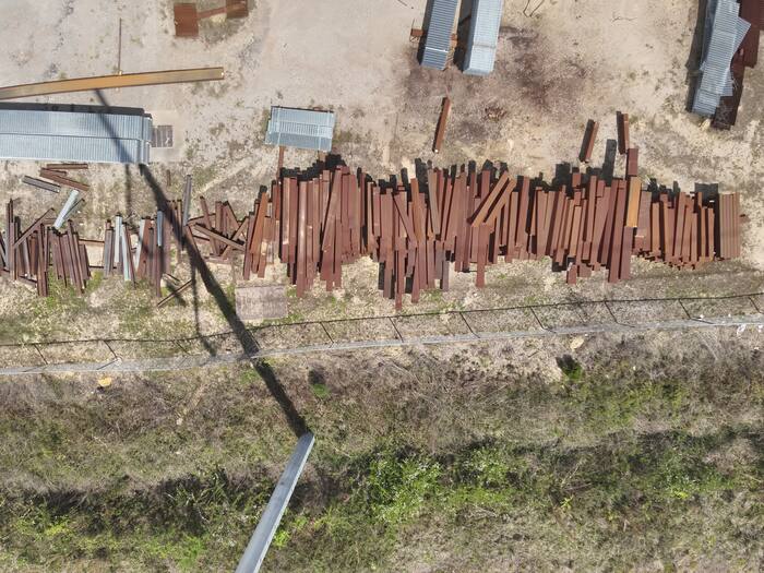 Pipe and beam stockpiles