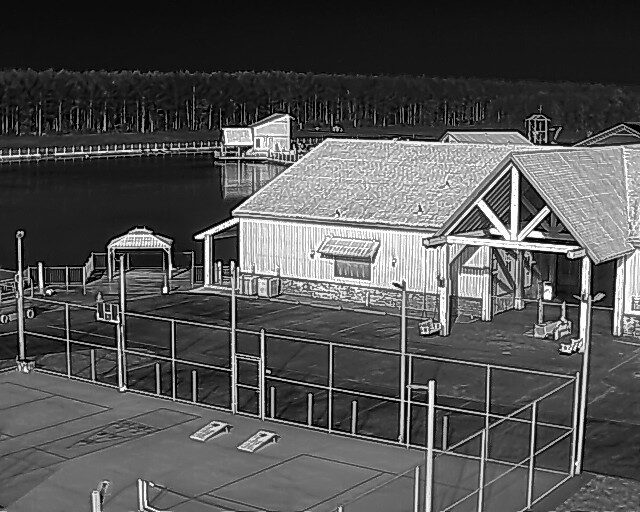Thermal image of the Patriots RV pavilion